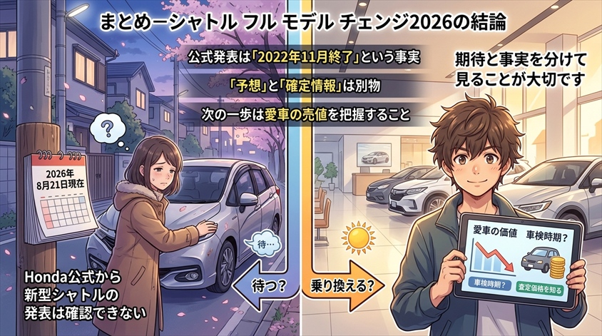 まとめ－シャトル フル モデル チェンジ2026の結論