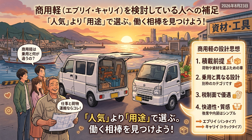 商用軽（エブリイ・キャリイ）を検討している人への補足