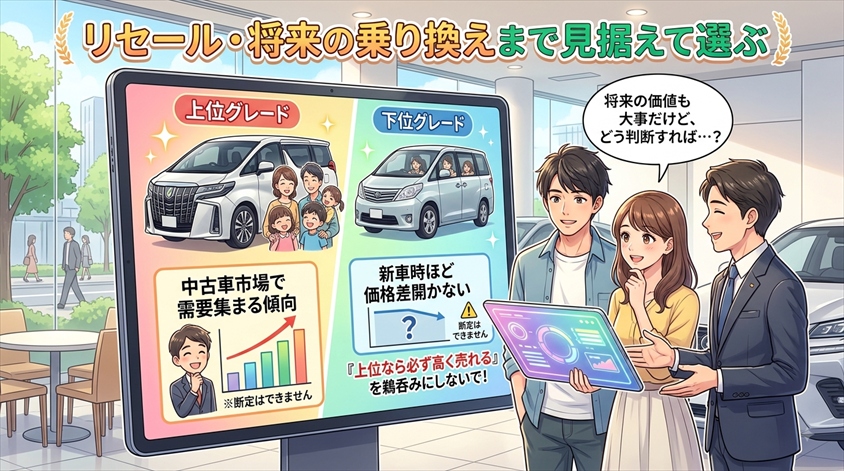 リセール・将来の乗り換えまで見据えて選ぶ