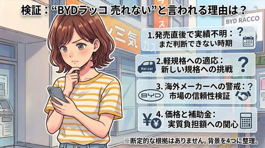 「BYDラッコ 売れない」と言われる理由を検証する