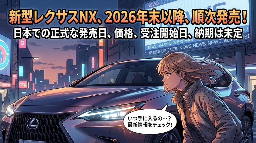 レクサスNX新型の納期最新情報｜2026年末以降発売・現行型との違い