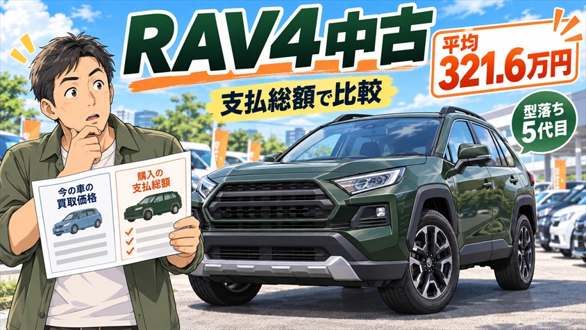 まとめ:RAV4中古は支払総額と愛車の現在価格を同じ時点で確認する