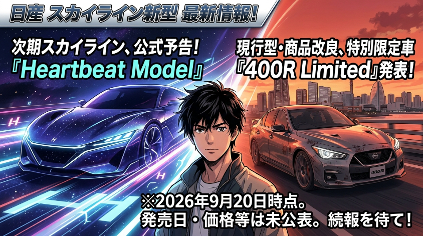 日産 スカイライン新型の最新情報｜次期型と400Rの価格・発売時期