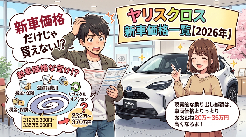 ヤリスクロス新車価格一覧【2026年】乗り出し総額はいくら?