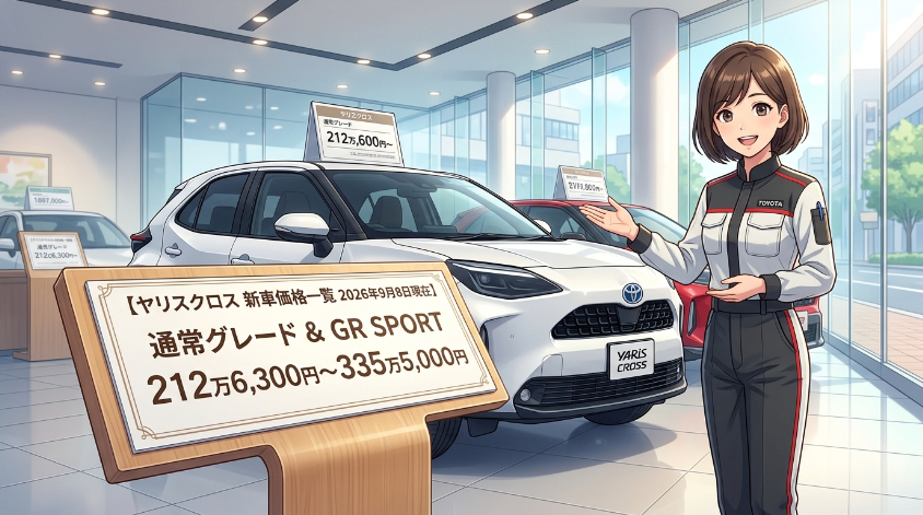 ヤリスクロスの新車価格は212万6,300円〜335万5,000円