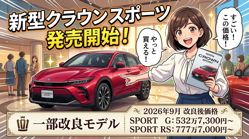 クラウン スポーツ2026年モデルの価格と発売日