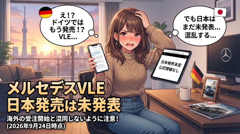 メルセデスVLEの日本発売は未発表｜海外での受注開始と混同しない