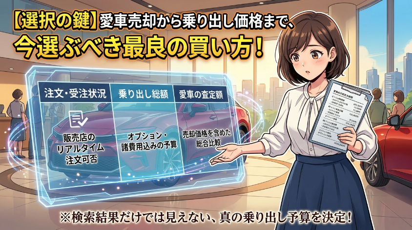 受注状況と乗り出し価格から、今どの買い方を選ぶか