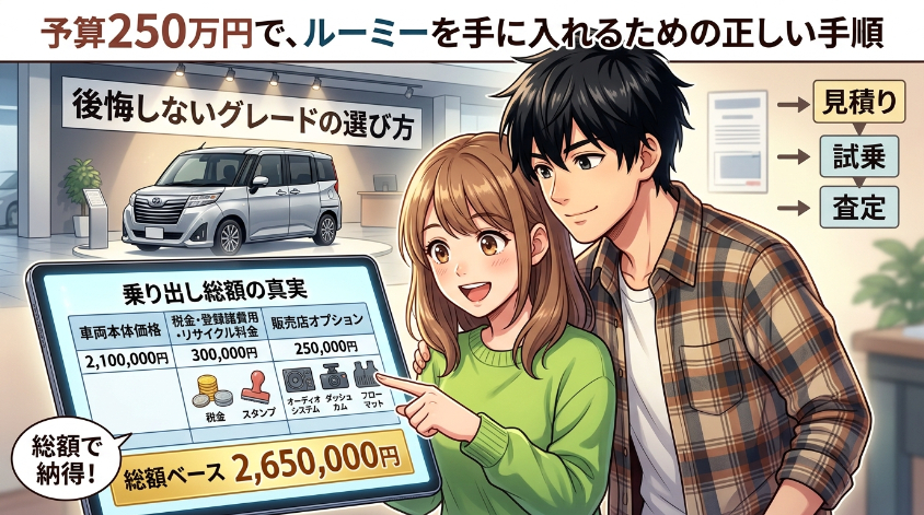 車両本体価格だけでは決まらない乗り出し総額と、後悔しないグレードの選び方