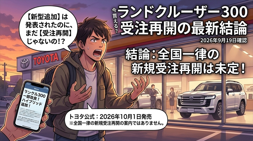 ランドクルーザー300は今買える？受注再開の最新結論