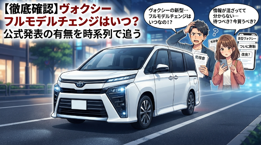 ヴォクシー フルモデルチェンジはいつ？公式発表の有無を時系列で徹底確認