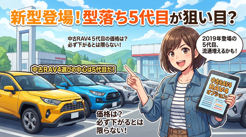 新型6代目の登場後は型落ち5代目が中古選びの中心