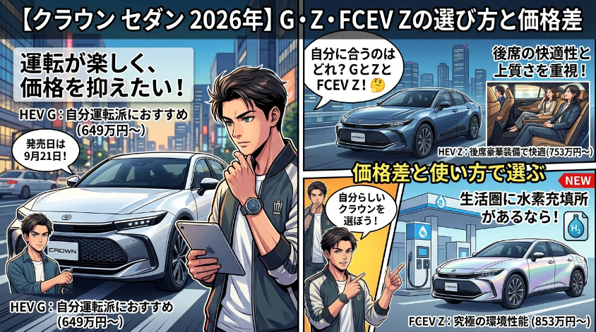 G・Z・FCEV Zは価格差と使い方で選ぶ