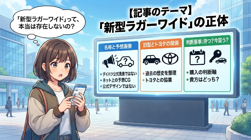 「新型ラガーワイド」の正体と、待つ人・今すぐ車が必要な人の判断基準