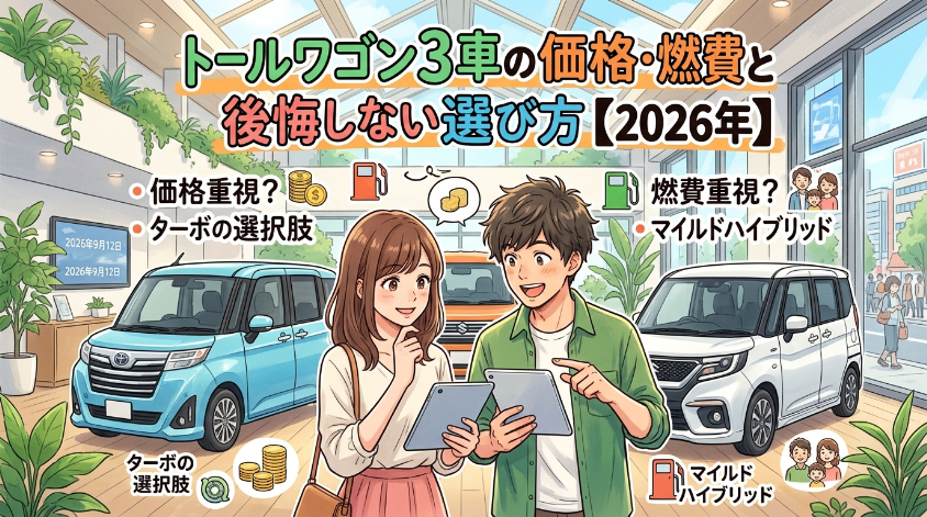 トールワゴン3車の価格・燃費と後悔しない選び方【2026年】