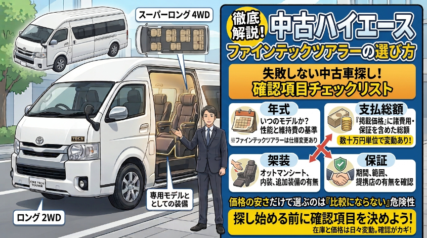 中古車で探すなら?確認すべき年式・支払総額・架装・保証のポイント