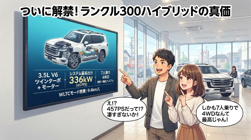 3.5Lハイブリッドのスペック｜7人乗り・ハイオク・457PS