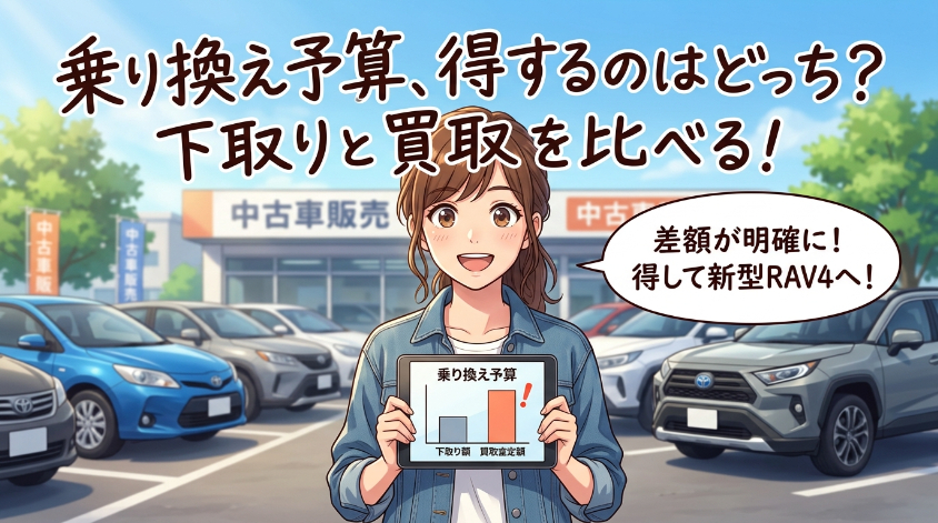 乗り換え予算は下取り額と買取査定額を比べて決める