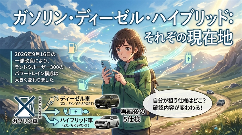 ガソリン車・ディーゼル車・ハイブリッド車、それぞれの現在地