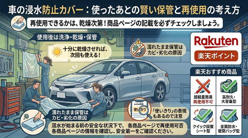 使用後の乾燥・保管と再使用の考え方