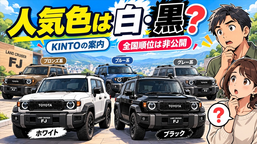 ランクルFJの人気色は？KINTOが挙げる白・黒と全国順位の違いを解説