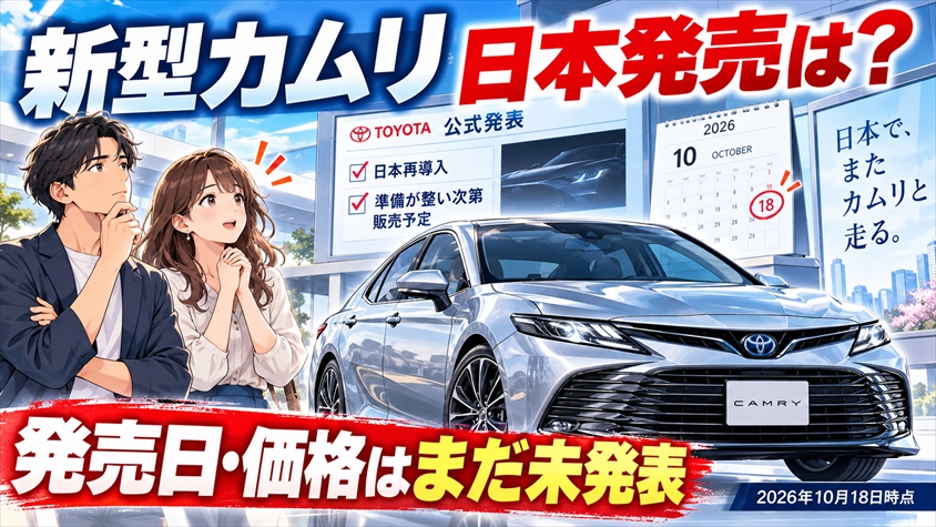 トヨタ カムリ 新型の発売日と価格は？公式発表で分かる範囲と注意点