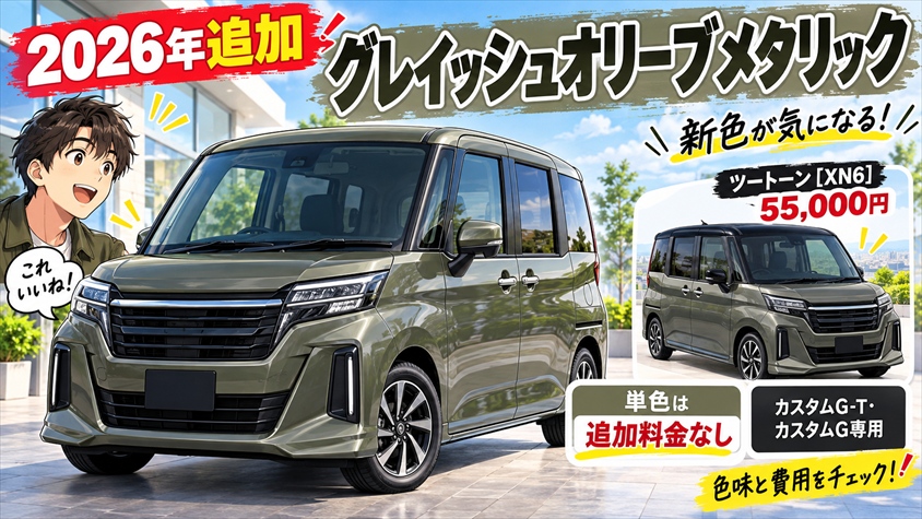 【2026年追加】ルーミー グレイッシュオリーブメタリックの色味と費用