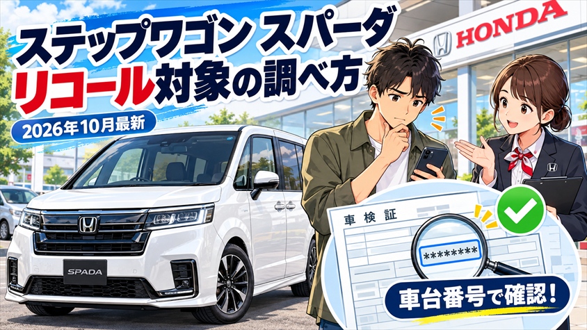 ステップワゴン スパーダ リコール【2026年10月最新】対象の調べ方