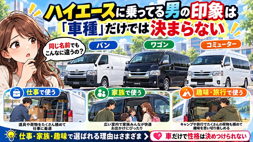 ハイエースに乗ってる男の印象は「車種」だけでは決まらない