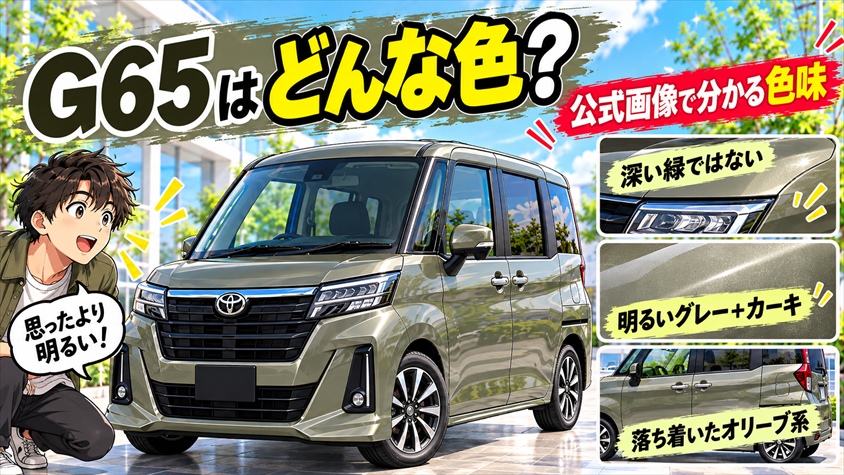グレイッシュオリーブメタリック〈G65〉はどんな色？公式画像で分かる色味