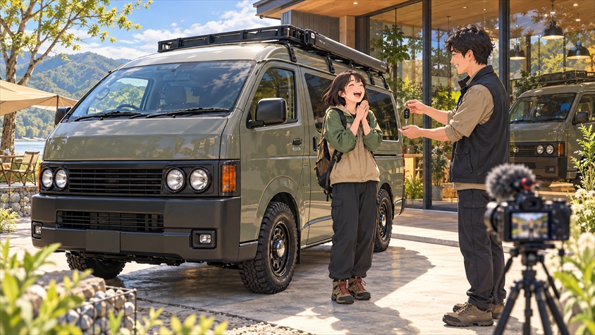 イモトアヤコさんの愛車はGMLVAN V-01｜ハイエースとの関係と納車動画の時系列