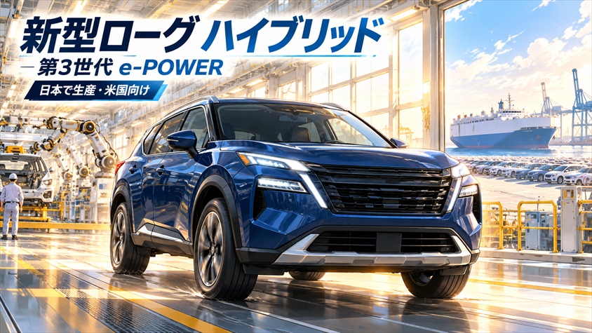 新型ローグ ハイブリッドはどんな車？第3世代e-POWERの米国向け2027年型SUV