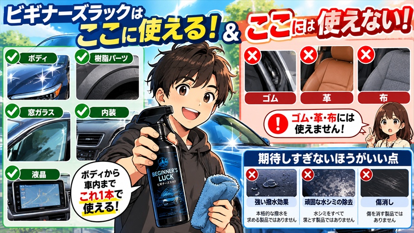 使える場所・使えない素材と、期待しすぎないほうがいい点