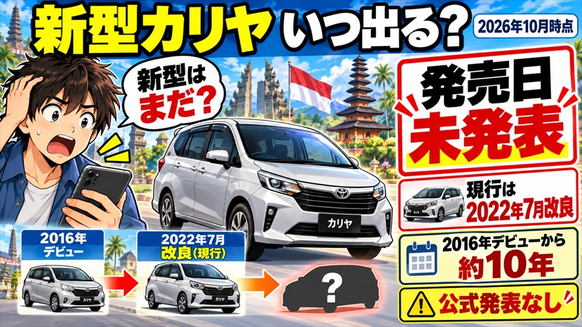 「新型カリヤ」はいつ出る？発売日と新型の報道を整理